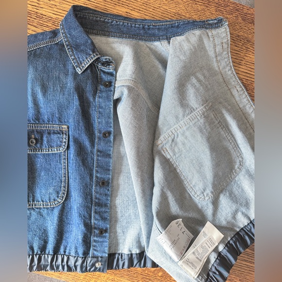 Sacai Denim Shirt with Drawstring Detail - Picture 4 of 7